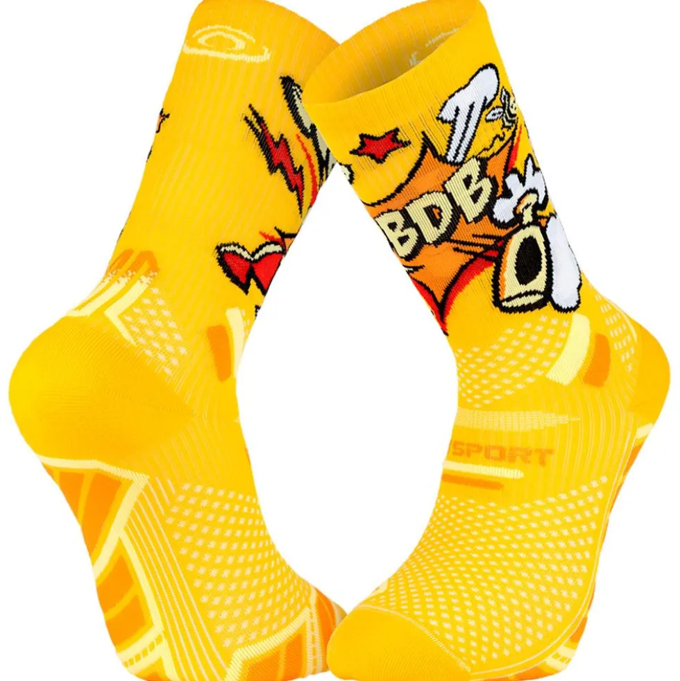Calze Bv Sport Trail Socks Ultra High Collector Des Bosses Et Des Bulles Pop Jaune
