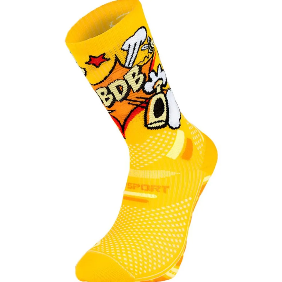 Calze Bv Sport Trail Socks Ultra High Collector Des Bosses Et Des Bulles Pop Jaune