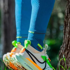 Calze Bv Sport Trail Socks Ultra Mid Bleu Jaune
