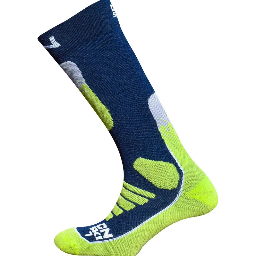 Calze Curlynak Ski Explore Gris Vert Fluo