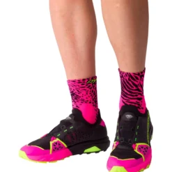 Calze Dynafit Run Wild Mid Socks Pink Glo