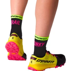 Calze Dynafit Trail Mid Socks Black Out Ultra Yellow
