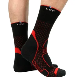 Calze La Chaussette de France Trekker High Noir Rouge