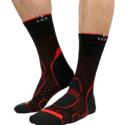 Calze La Chaussette de France Trekker High Noir Rouge
