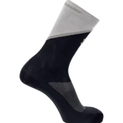 Calze Salomon Pulse Crew Black Gull Gray