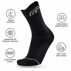 Calze Sidas Run Anatomic Crew Noir