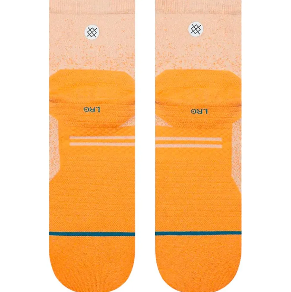 Calze Stance Perf Run Quarter Light Cushion Sock Powder Split Mango