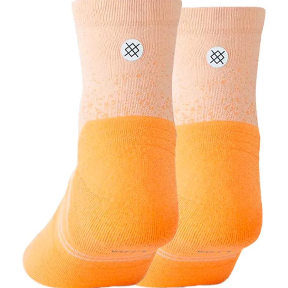 Calze Stance Perf Run Quarter Light Cushion Sock Powder Split Mango