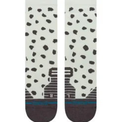 Calze Stance Perf Run Womens Crew Mid Cushion Sock Leopard Light Blue