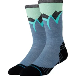 Calze Stance Perf Run Wool Crew Light Cushion Sock Icy Mountain Indigo