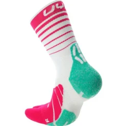 Calze Uyn Runner's Five Woman White Green Fuchsia