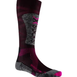Calze X Socks Ski Energizer Lt 4.0 Wmn Black Fluo Pink Stone Grey Melange