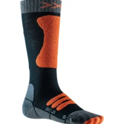 Calze X Socks Ski Junior 4.0 Anthracite Melange X-Orange
