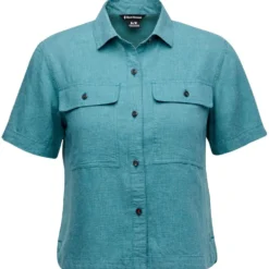 Camicia da trekking Black Diamond W's Scenic Route Short Sleeve Creek Blue Glacier