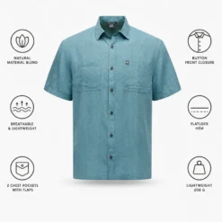 Camicia da trekking Black Diamond Scenic Route Short Sleeve Midnight Blue Glacier