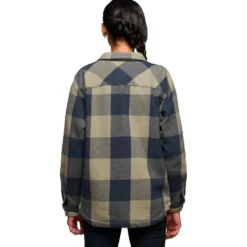 Camicia da trekking Black Diamond W Project Lined Flannel Charcoal Pine Smoke