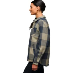 Camicia da trekking Black Diamond W Project Lined Flannel Charcoal Pine Smoke