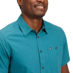 Camicia da trekking Black Diamond M Wingate Short Sleeve Shirt Creek Blue