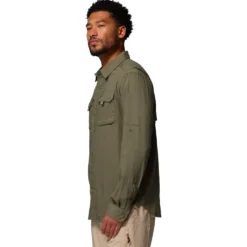 Camicia da trekking Columbia Silver Ridge Utility II Long Sleeve Stone Green