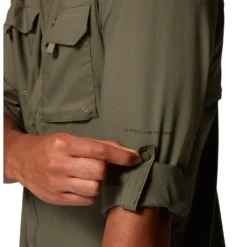 Camicia da trekking Columbia Silver Ridge Utility II Long Sleeve Stone Green