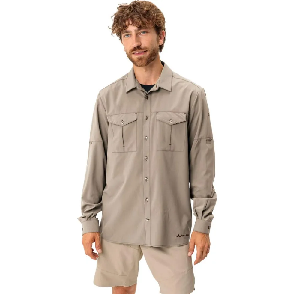 Camicia da trekking Vaude Men's Rosemoor L/S Shirt II Linen Uni