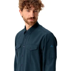 Camicia da trekking Vaude Men's Rosemoor L/S Shirt II Dark Sea Uni