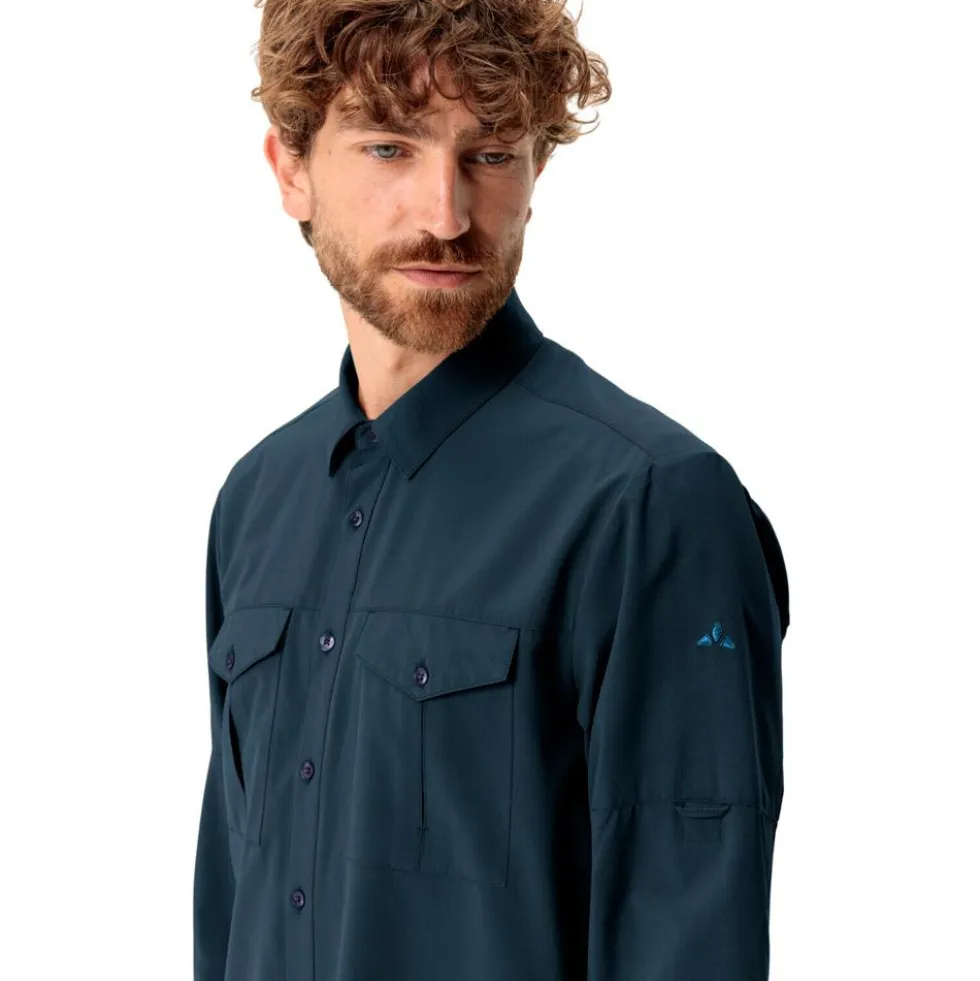 Camicia da trekking Vaude Men's Rosemoor L/S Shirt II Dark Sea Uni