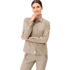 Camicia da trekking Vaude Women's Rosemoor Long Sleeve Shirt IV Linen