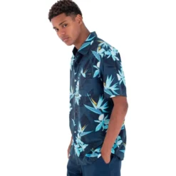 Camicia Hurley Rincon Short Sleeve Armored Navy