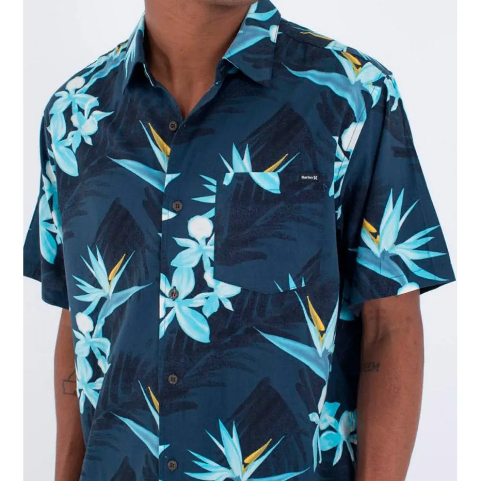 Camicia Hurley Rincon Short Sleeve Armored Navy