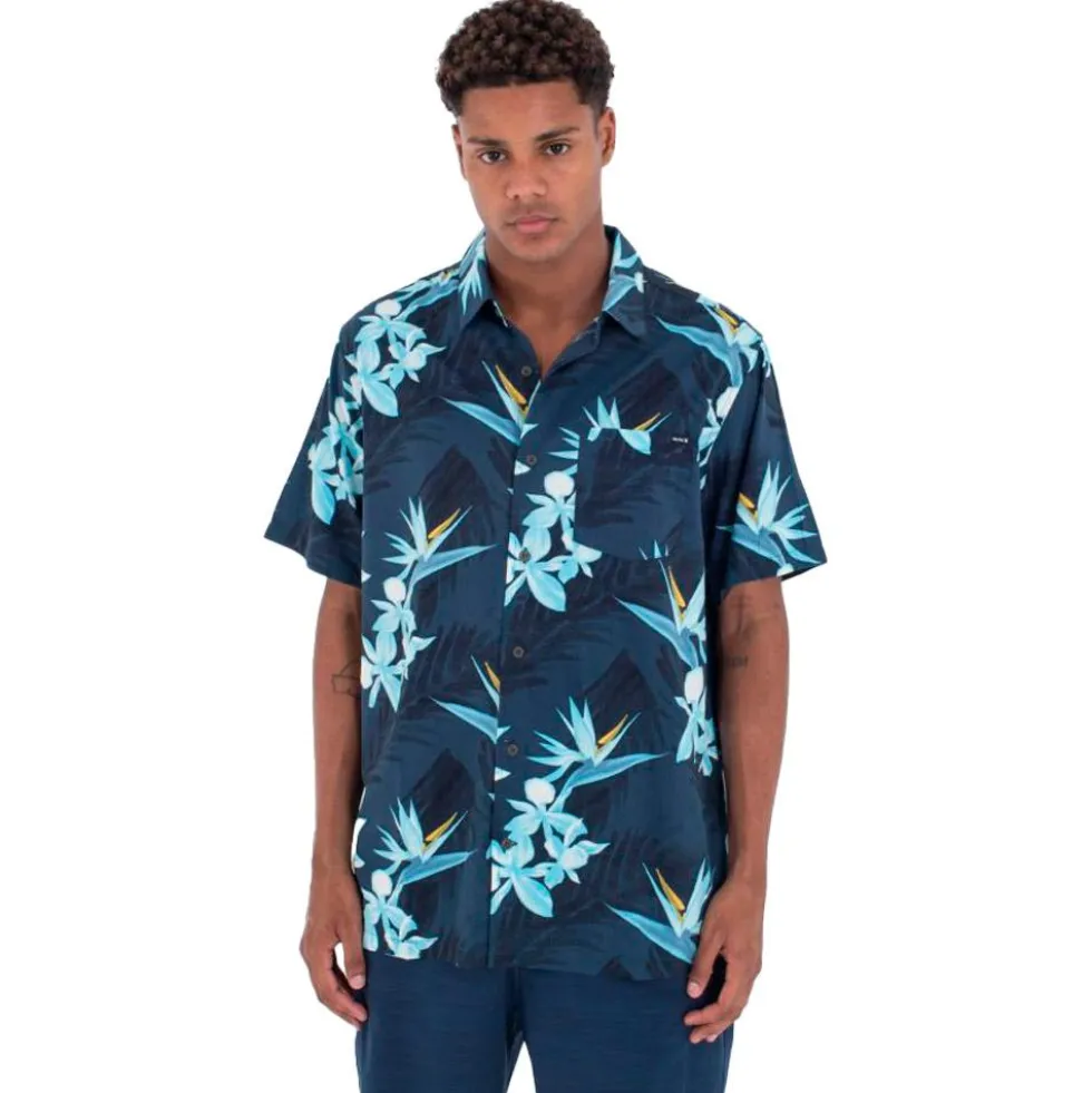 Camicia Hurley Rincon Short Sleeve Armored Navy