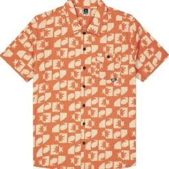Camicia Picture Mataikona Short Sleeve Shirt Sunset Waves Print