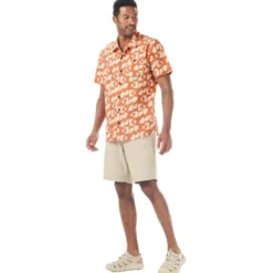 Camicia Picture Mataikona Short Sleeve Shirt Sunset Waves Print