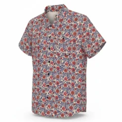 Camicia Picture Mataikona Short Sleeve Shirt Aster Print