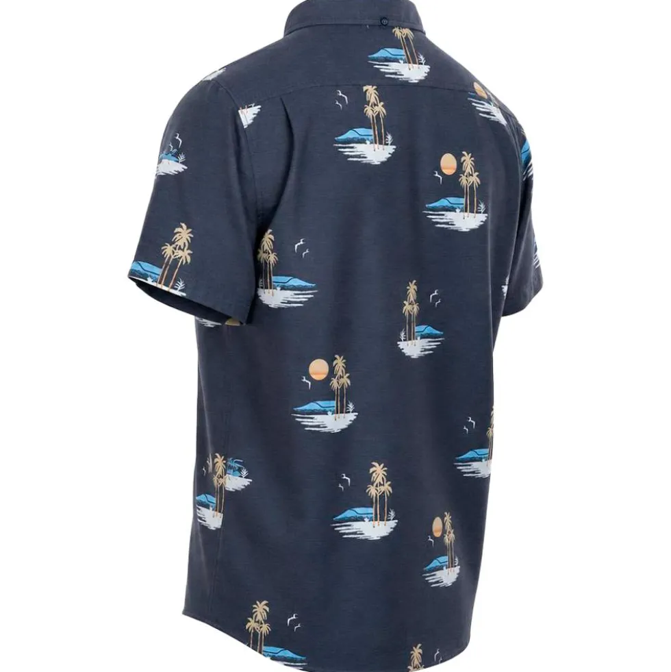 Camicia Vissla Tres Palmas Eco Short Sleeve Shirt Phantom