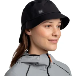 Cappelli da pescatore Buff Rain Bucket Hat Solid Black