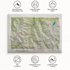 Carte 3D Deniveles Aiguilles-D'arves, Galibier & Thabor (Summer)