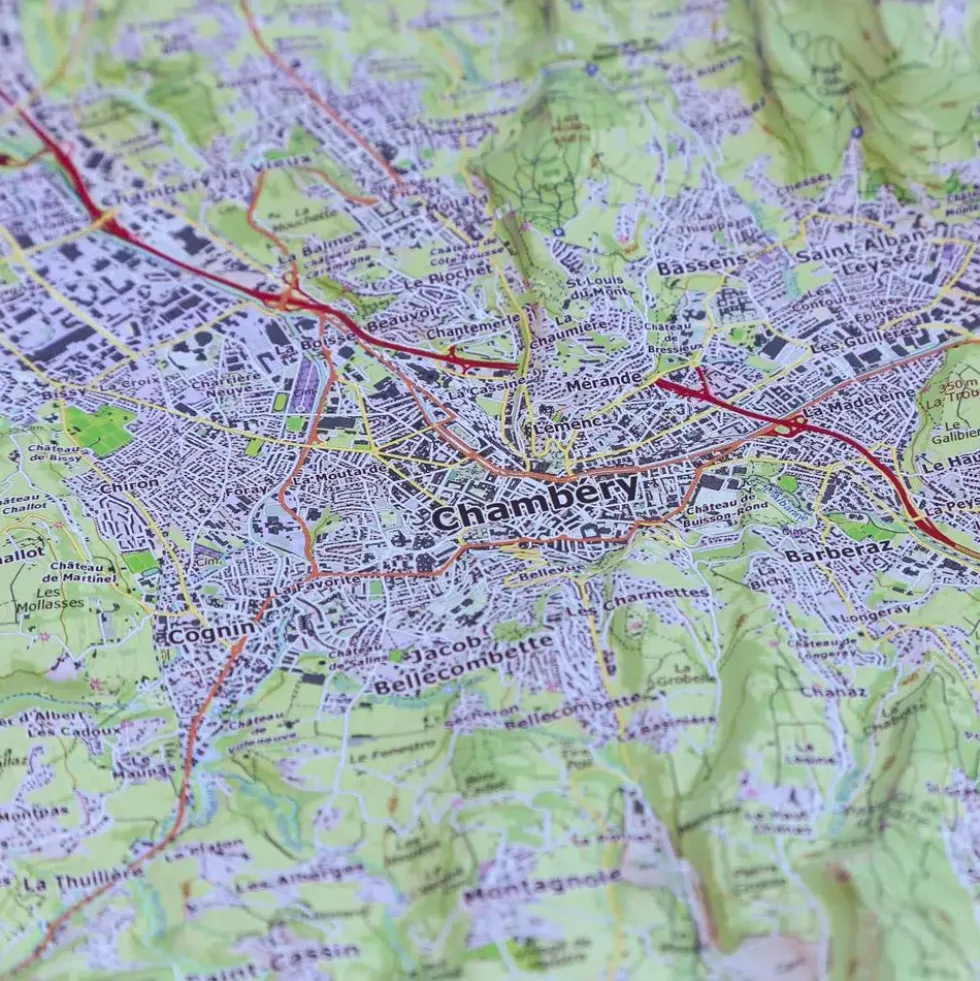 Carte 3D Deniveles Chambery