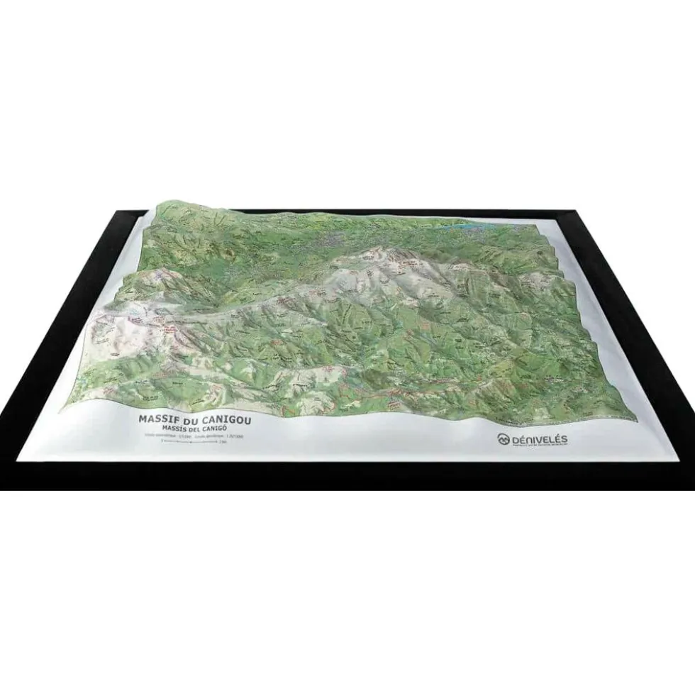 Carte 3D Deniveles Massif du Canigou