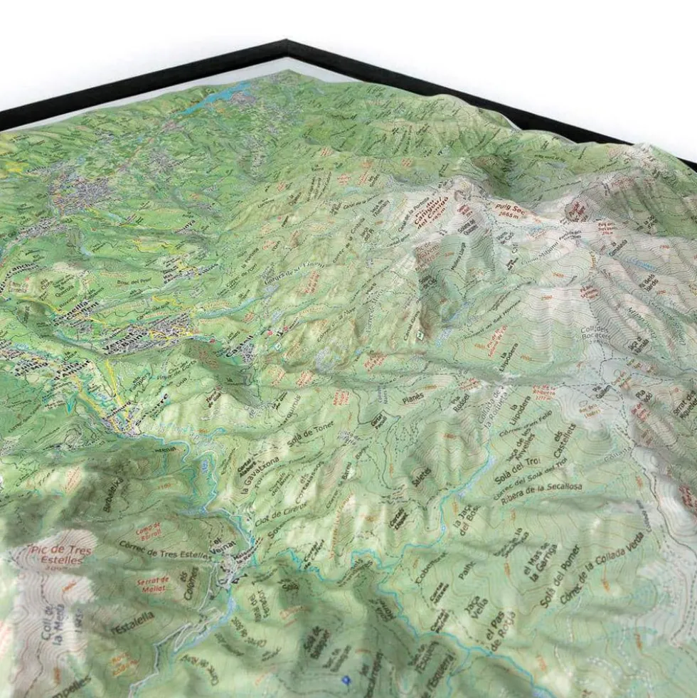 Carte 3D Deniveles Massif du Canigou