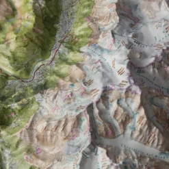 Carte 3D Deniveles Massif Du Mont Blanc