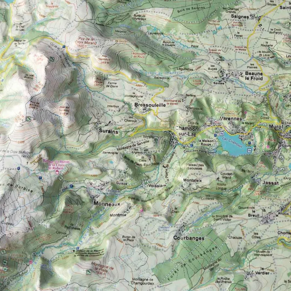 Carte 3D Deniveles Massif Du Sancy (Été)