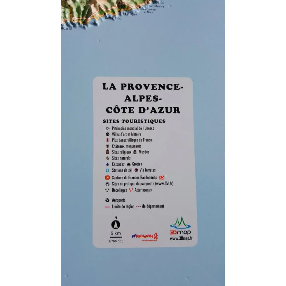 Carte 3D 3DMAP La Provence-Alpes-Côte-d'Azur