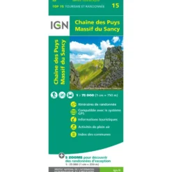 Carte IGN Chaine Des Puys Massif Du Sancy