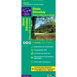Carte IGN Diois Devoluy Haute Vallee de la Drôme