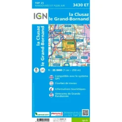Carte IGN 3430ET la Clusaz, le Grand-Bornand