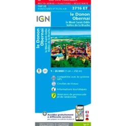 Carte IGN 3716ETR le Donon, Obernai, le Mont Sainte-Odile, Vallée de la Bruche - Résistante