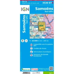 Carte IGN 3530Etr Samoens Resistance Haut-Giffre