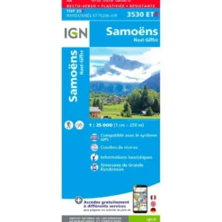 Carte IGN 3530Etr Samoens Resistance Haut-Giffre