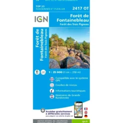 Carte IGN Forêt de Fontainebleau